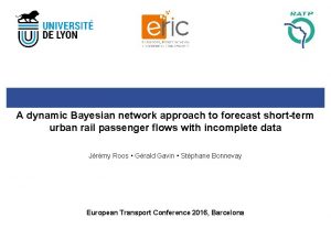 A dynamic Bayesian network approach to forecast shortterm