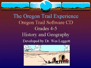 Oregon trail software