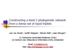 Constructing a level2 phylogenetic network from a dense