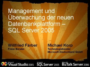 Management und berwachung der neuen Datenbankplattform SQL Server