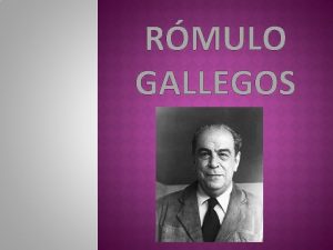 RMULO GALLEGOS NDICE Infancia y juventudpg 1 Vida