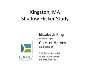 Kingston MA Shadow Flicker Study Elizabeth King Wind