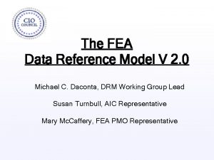 The FEA Data Reference Model V 2 0