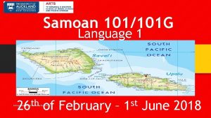 Samoan 101101 G Language 1 1 th 26