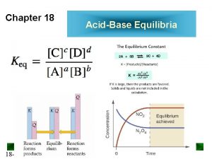 Chapter 18 18 1 AcidBase Equilibria Arrhenius AcidBase