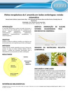 Efeitos teraputicos da C amomila em leses orofarngeas