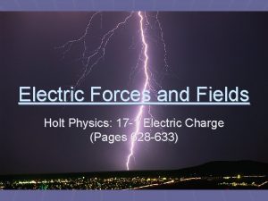Electric Forces and Fields Holt Physics 17 1