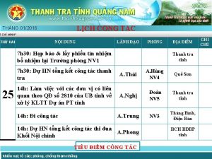 LCH CNG TC THNG 012016 CH MINH TH