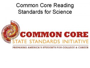 Common Core Reading Standards for Science CCSS ELALiteracy