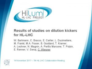Results of studies on dilution kickers for HLLHC