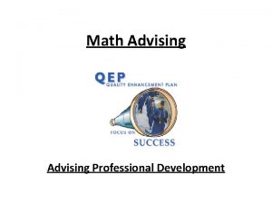 Math Advising Professional Development PCC Advising Moodle Site