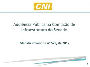 Audincia Pblica na Comisso de Infraestrutura do Senado