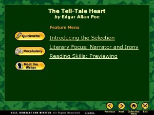 Verbal irony in the tell tale heart