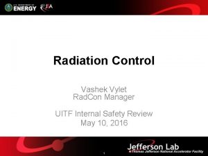 Radiation Control Vashek Vylet Rad Con Manager UITF