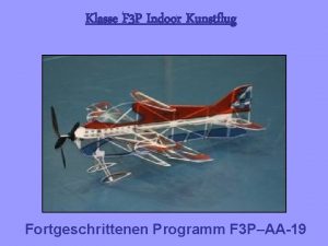 Klasse F 3 P Indoor Kunstflug Fortgeschrittenen Programm
