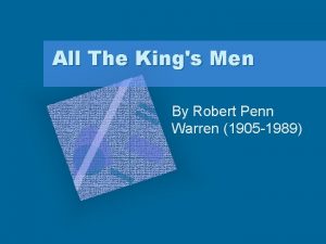 All The Kings Men By Robert Penn Warren