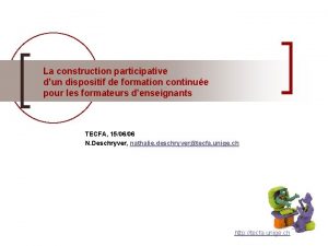 La construction participative dun dispositif de formation continue