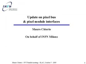 Update on pixel bus pixel module interfaces Mauro