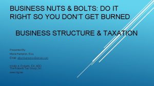 BUSINESS NUTS BOLTS DO IT RIGHT SO YOU