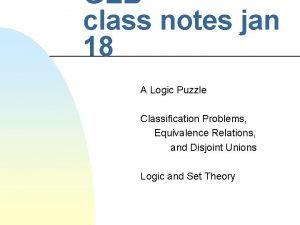 GEB class notes jan 18 A Logic Puzzle