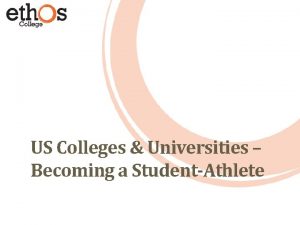 US Colleges Universities Becoming a StudentAthlete Importance of