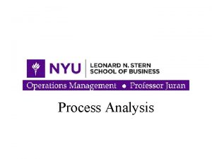 Process Analysis Outline Process Analysis Defined Key Terms