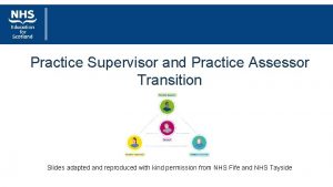 Practice Supervisor and Practice Assessor Transition Slides adapted