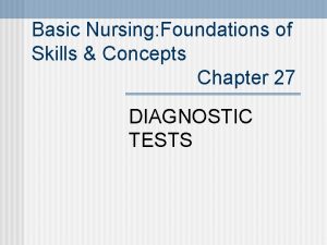 Basic Nursing Foundations of Skills Concepts Chapter 27