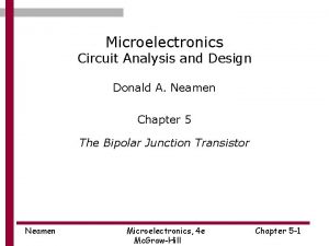 Microelectronics Circuit Analysis and Design Donald A Neamen