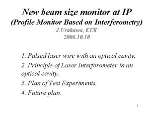 New beam size monitor at IP Profile Monitor