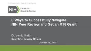 8 Ways to Successfully Navigate NIH Peer Review