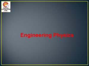 Engineering Physics Diffraction Diffraction of ocean water waves