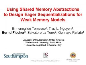 Using Shared Memory Abstractions to Design Eager Sequentializations