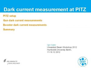 Dark current measurement at PITZ setup Gun dark