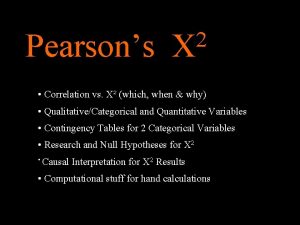 Pearsons 2 X Correlation vs X which when