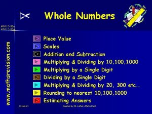 Whole Numbers www mathsrevision com MNU 2 02