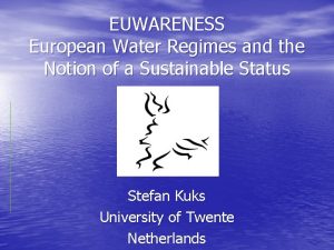 EUWARENESS European Water Regimes and the Notion of