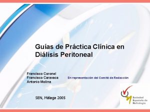 Guas de Prctica Clnica en Dilisis Peritoneal Francisco