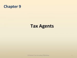 Chapter 9 Tax Agents National Core Accounting Publications