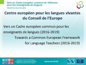 Centre europen pour les langues vivantes du Conseil