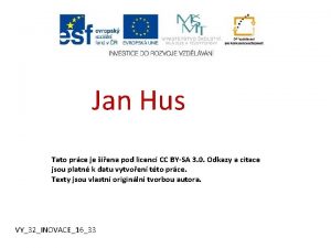 Jan Hus Tato prce je ena pod licenc