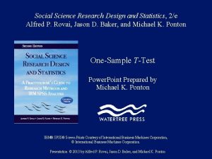 Social Science Research Design and Statistics 2e Alfred