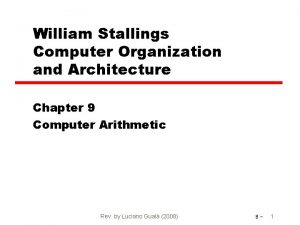 William Stallings Computer Organization and Architecture Chapter 9