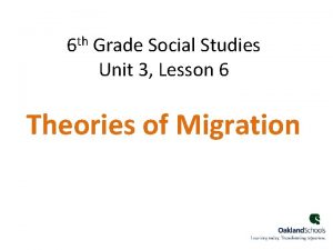 6 th Grade Social Studies Unit 3 Lesson