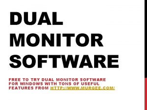 Multi monitor software free