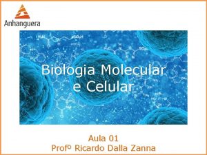 Biologia Molecular e Celular Aula 01 Prof Ricardo