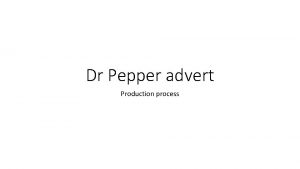 Dr pepper advert