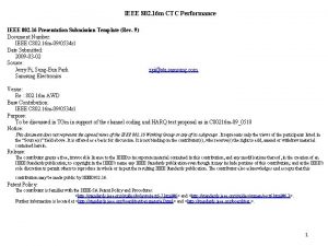 IEEE 802 16 m CTC Performance IEEE 802