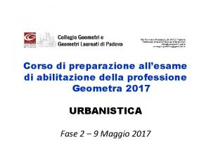 Corso di preparazione allesame di abilitazione della professione