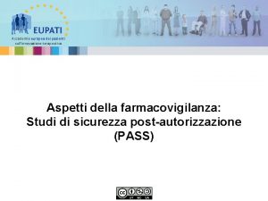 Accademia europea dei pazienti sullinnovazione terapeutica Aspetti della